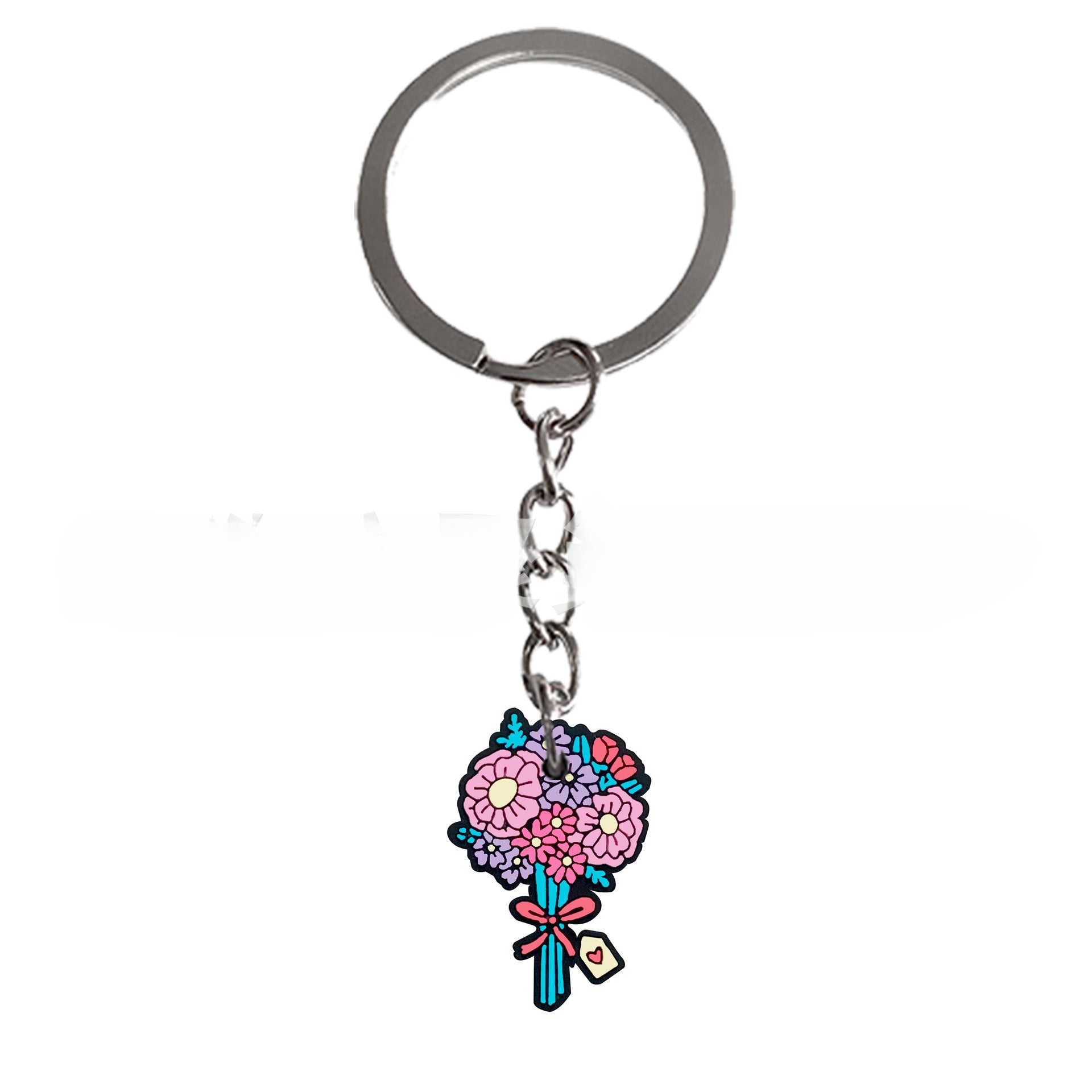 Wholesale 50PCS Pink Valentine's Day PVC Keychain